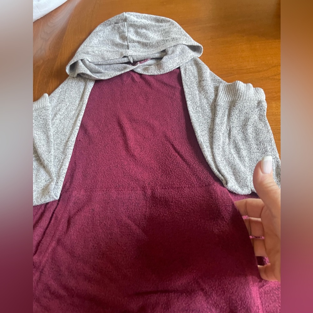 Kids Rumi & Ryder/Stitch Fix Burgundy & Gray Hooded Top & Bottom. So comfy!